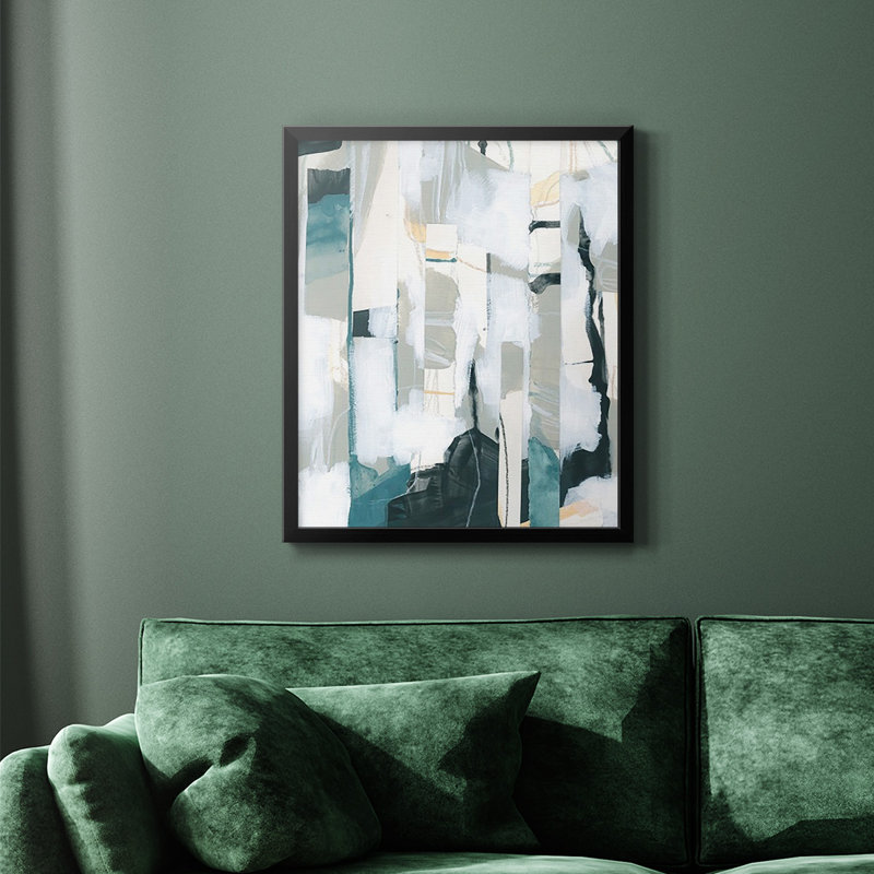 Sea Cavern Strata I, toile encadrée de qualité supérieure - prête à être accrochée, Noir, H 24 po x l 20 po