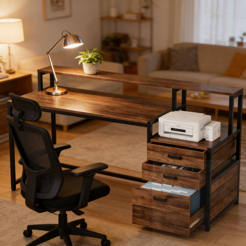 Bureau avec tiroirs