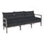 Santa Barbara 87" Wide Outdoor Teak Patio Sofa with Cushions-19669152-19669168-125804076