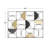 Metal Half Moon Geometric Black Wall Decor with Gold Detailing