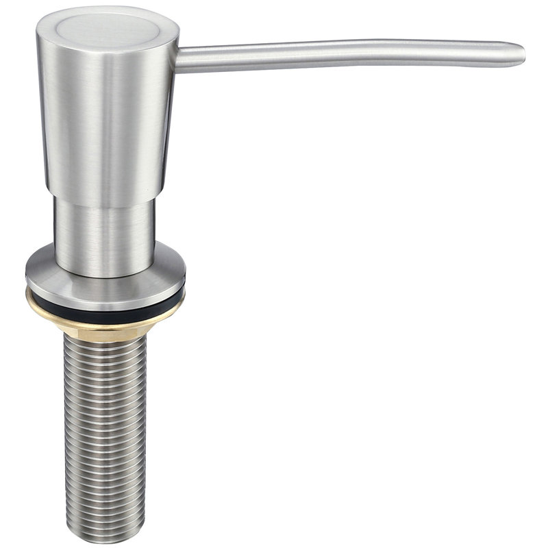 Kitchen Soap Dispenser Solid Brass Construction with Refill-From-Top Capacity, Brushed Nickel
