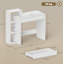 Desk with Storage, Computer Desk with 3 Open Shelves and Drawer, Workstation, Computer Table, White