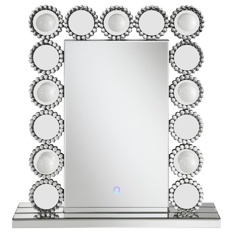 Aghes Vanity Mirror With Lighting Silver