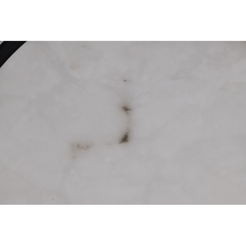 Erem  - 14 Inch LED Flush Mount with Alabaster Glass, Matte Black