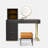 47.24" Modern Makeup Vanity set With Power Outlet Includes Makeup Stool & LED Lighted Mirror
