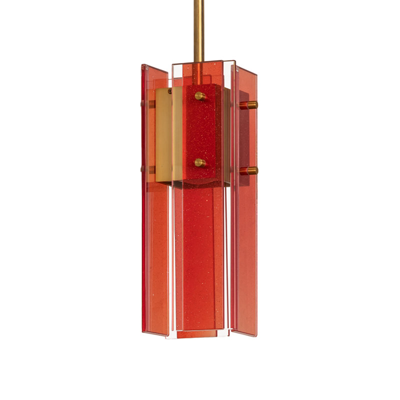 Luminaire suspendu géométrique à 1 lumière Shutter