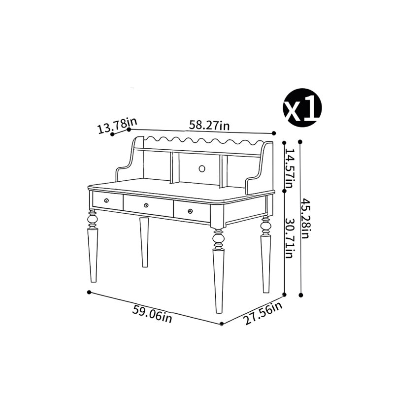 Giovine, H 45,28 po x l 59,06 po x P 27,56 po