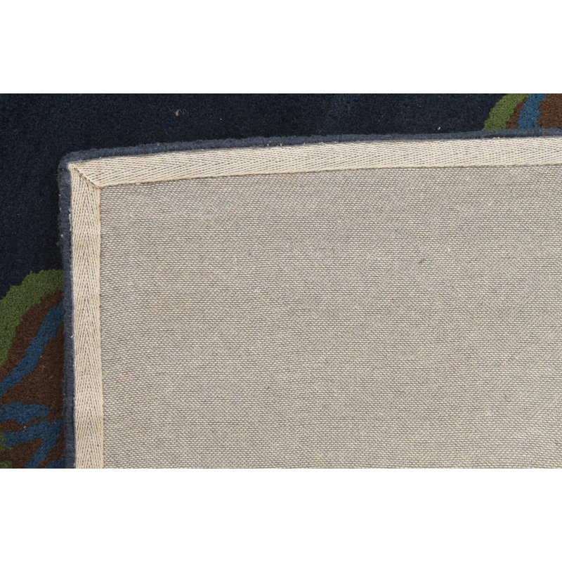 Tapis carré bleu marine Orlando