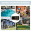 12x14ft Galvanized Steel Sloping Roof Wall Mounted Sunroom, Against Wall Solarium With Detachable Pvc Screen, Lockable Sliding Front And Side Doors