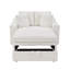 Canapé-lit 54 po avec rangement et coussins en velours flocon de neige-134324571-134324572