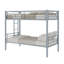 Lit superposé simple en métal avec garde-corps et échelle, structure de lit convertible en acier robuste pour enfants-1184340593