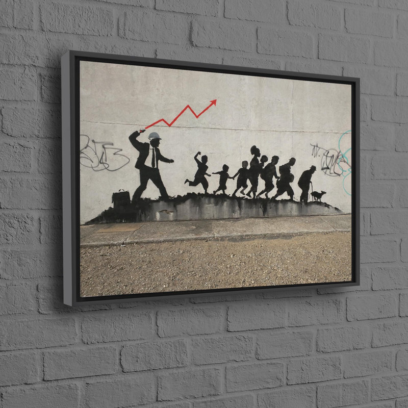 Print on Canvas, 50 cm H x 70 cm W, Black Floater Framed