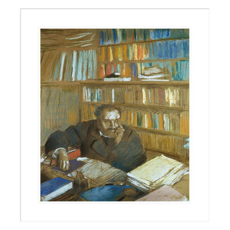 Portrait d'Edmond Duranty par Edgar Degas, impression giclée encadrée, H 26,22 po x l 23,5 po
