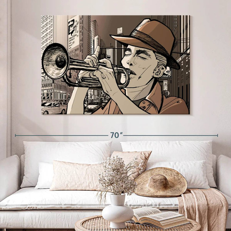 Abarca New York Trumpeter, H 34 po x l 51 po