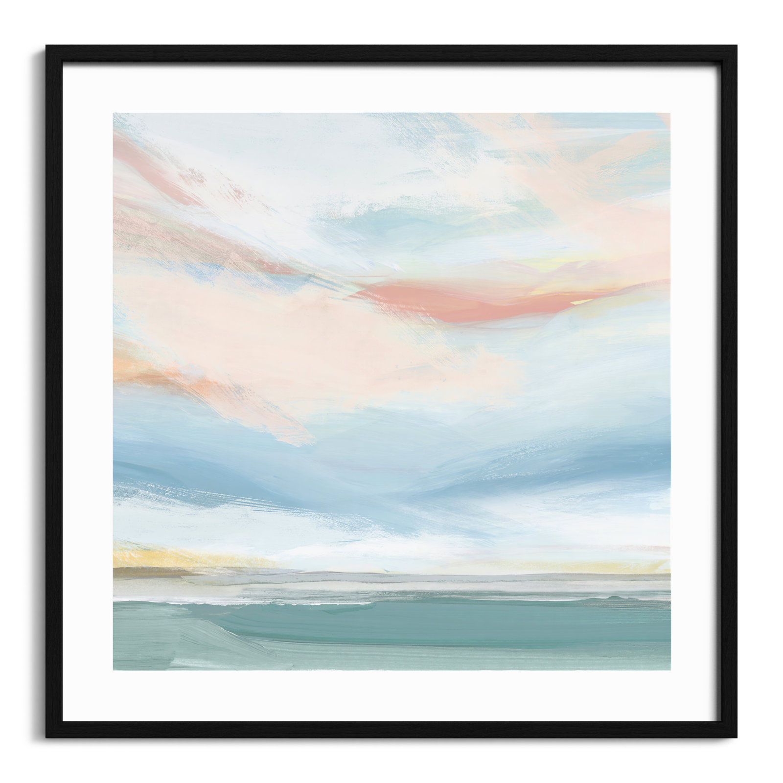 Delphi "Sweetness I" Painting by Isabelle Z, 33.25" H x 33.25" W x 0.88" D, Black Wood Framed Paper