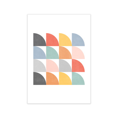 Scandinavian Quarter Circles F - Print