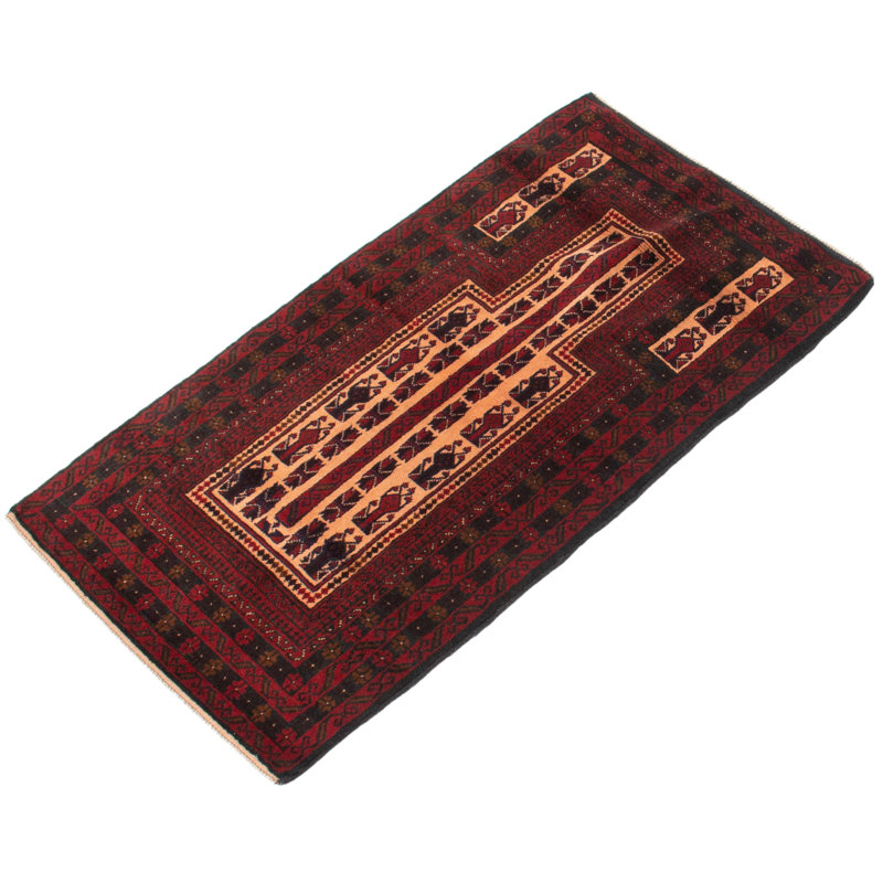 Tapis rouge foncé Dequita 2 pi 8 po x 4 pi 9 po