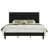 Modern Low-Profile Velvet Upholstered Platform Bed Frame With Headboard-20606712-20606710
