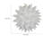 Saima Decorative Orb Sculpture with Spiked Patterns, White Resin 9 Inch