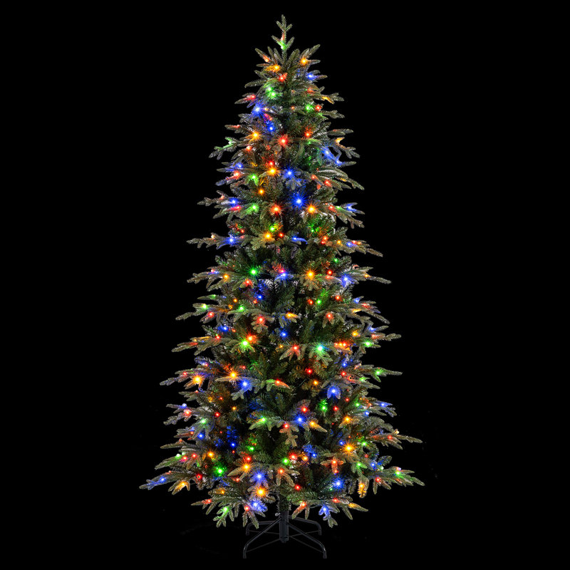 Arbre de Noël artificiel 7,5 pi avec branches articulées et lumières DEL 7,5 pi