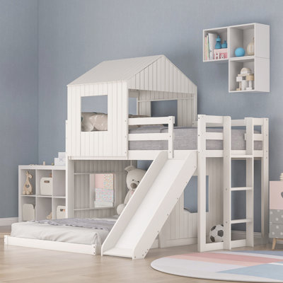 Yiwei Kids Twin Over Full Bunk Bed