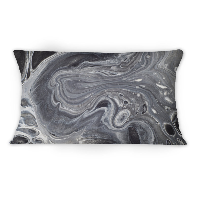 Coussin Marble Waves In Shades Of Grey