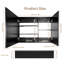 Armoire à pharmacie noire en bois avec miroir H 32 po x l 24 po, entièrement assemblée, à fixation en surface