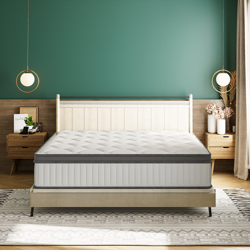 Sirugo 10'' Gel Medium Memory Foam Hybrid Mattresses with Certipur-US Certified Pocket Spring, Pressure Relief, and Motion Isolation