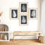 "Silhouettes botaniques blanches, fougère et feuilles de palmier, décor moderne" - 4 pièces-101520359-101520361