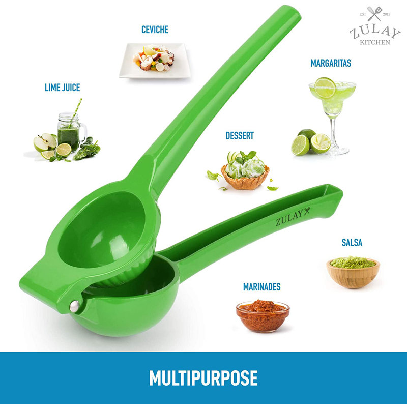 Green Aluminum Manual Citrus Lime Squeezer