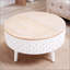 Table basse ronde avec rangement