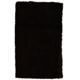 Hand Knotted Wool Area Rug in Black