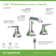 Oak Two Handle Bathroom Faucet with Push Pop Drain