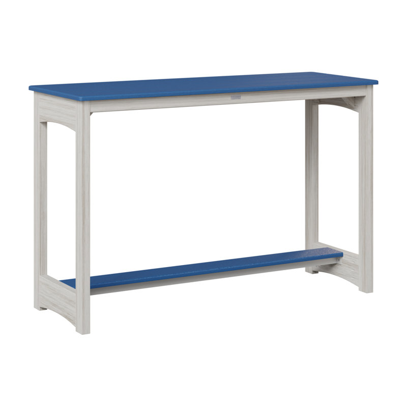 Table de bar Berlin Gardens, 38.5" H x 60" W x 22" D, Coquille de mer, Bleu pacifique