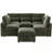 U-Shaped Sectional Sofa With Movable Ottoman, Two USB Ports And A Phone Holder-1263237426