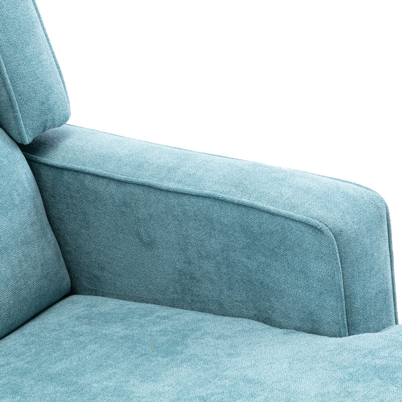 Fauteuil à bascule Mid-Century, Vert menthe