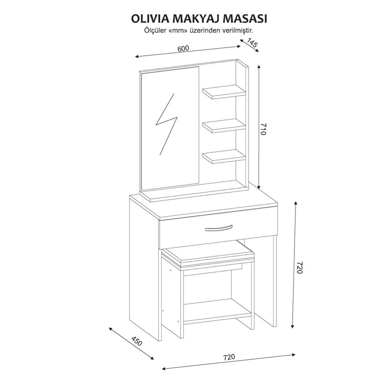 Gunthard Dressing Table with Mirror