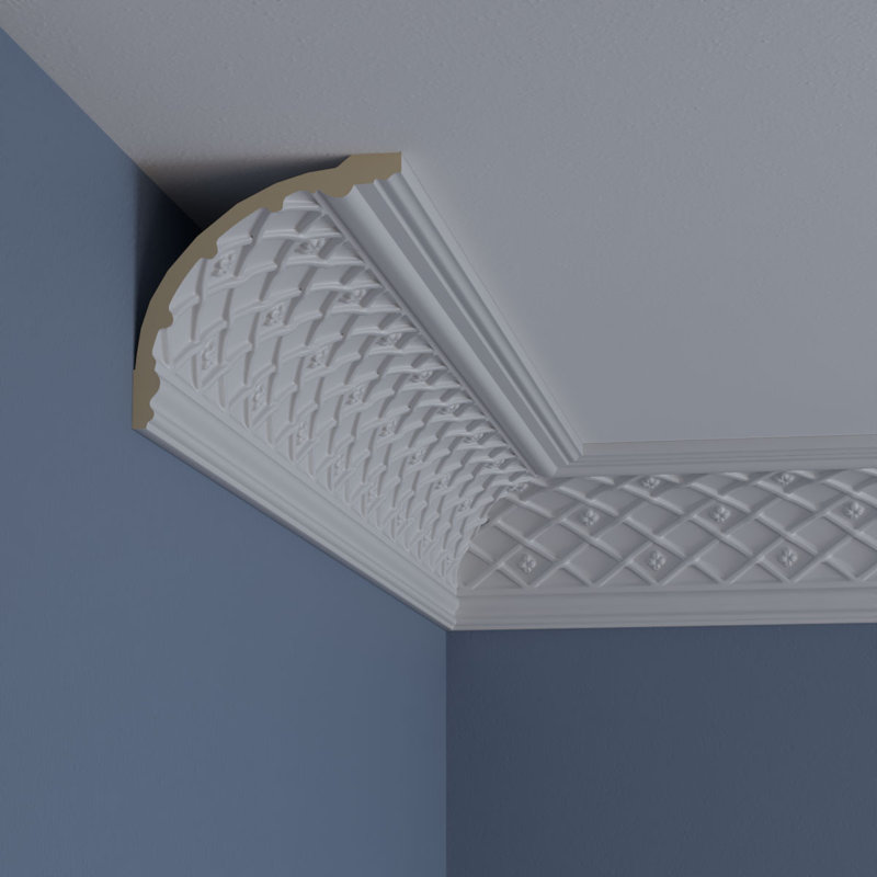 Brightton 94.5" White Urethane Crown Moulding