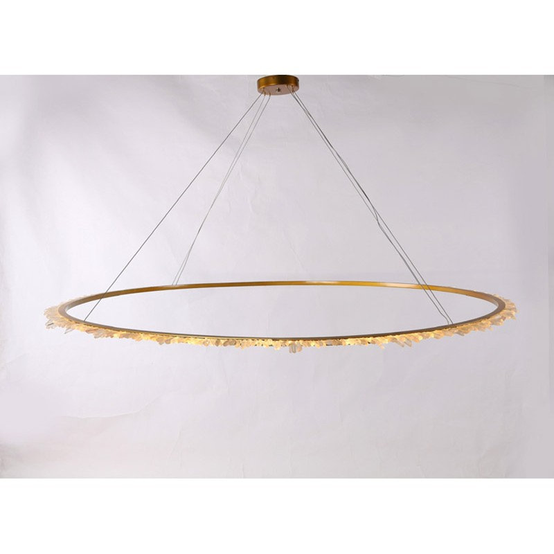 Lustre suspendu Kulpsville, Nickel noir, H 5 po x l 30 po x P 30 po, Ambre
