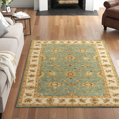 Tapis vert en laine touffeté à la main Southshore