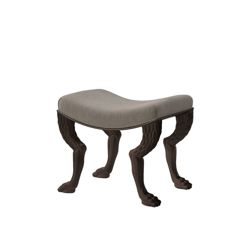 Nob Solid Wood Accent Stool, Espresso, Neutral 1142-01