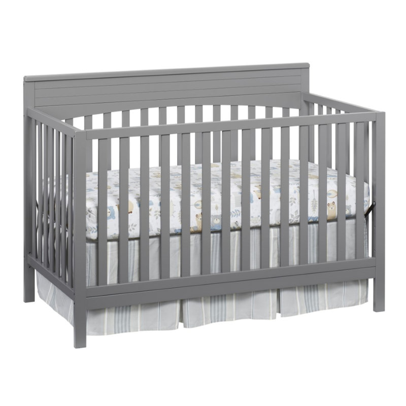 Lit de bébé convertible 4 en 1 Harper, certifié Greenguard Gold, Gris colombe