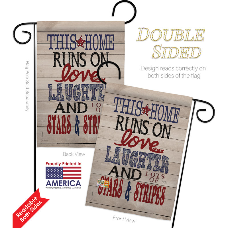 Double Sided 18.5'' H x 13'' W Polyester Independence Day Flag Set