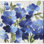 «Cobalt Poppies I» par Asia Jensen, art mural sur toile