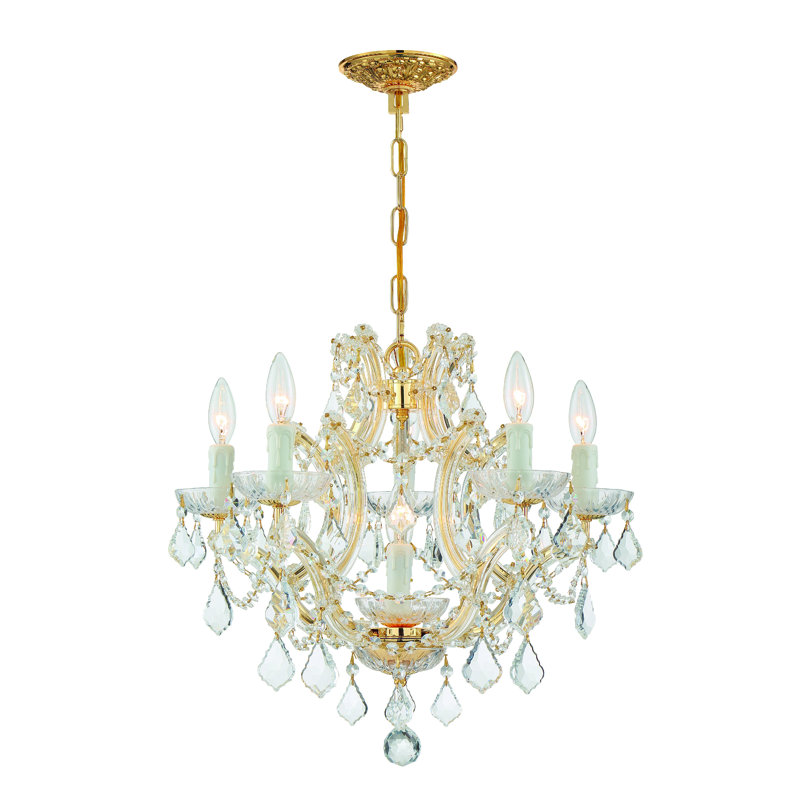 Wehr Candle Style Traditional Chandelier, Italian, Gold