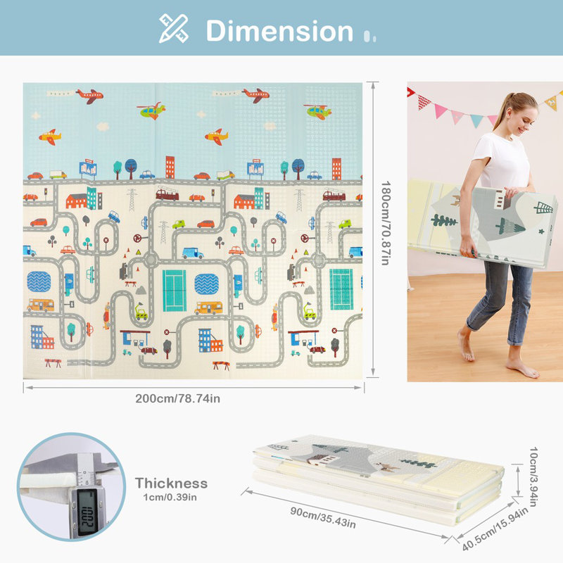 Sesco 457.2cm L Foam Playmat, Bicycle Maze