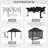11x11ft Pop-Up Gazebo with Mosquito Netting, Water-Resistant Canopy, UV Protection & Sturdy Steel Frame, Portable Outdoor Gazebo with Carrying Bag for Patio, Backyard, Garden & Deck-Black-110234908