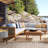 Eli Patio 4-Piece Acacia Wood Sectional Sofa Set With Removable Cushions-1479641939
