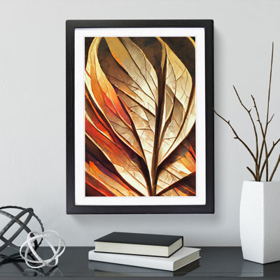 Abstract Autumn Leaf No.1 - Framed Print