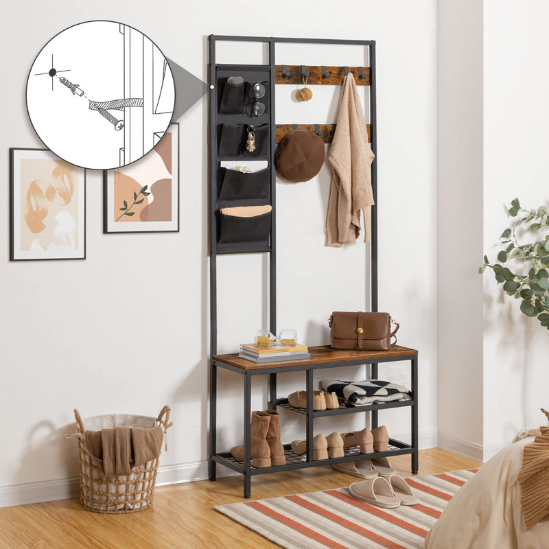 Malupo Hall Tree 80cm Wide with Bench